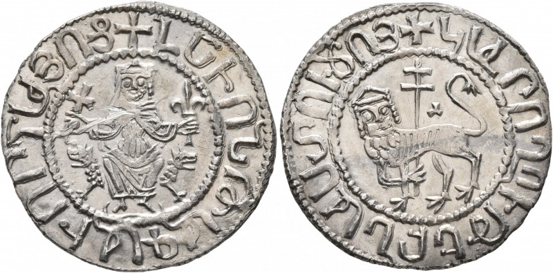 ARMENIA, Cilician Armenia. Royal. Levon I , 1198-1219. Double Tram (Silver, 28 m...