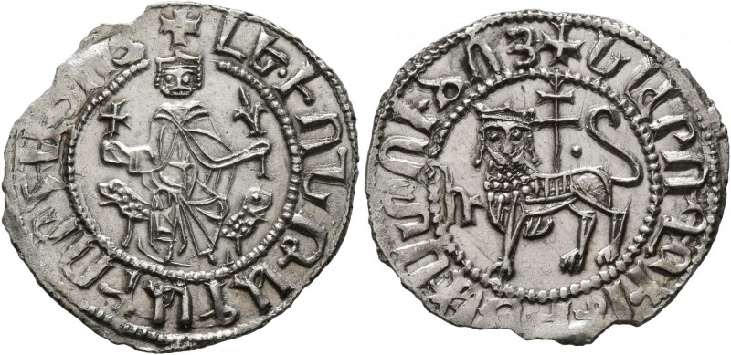 ARMENIA, Cilician Armenia. Royal. Levon I , 1198-1219. Tram (Silver, 23 mm, 2.57...