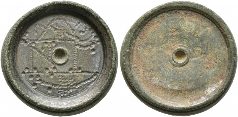 WEIGHTS, Byzantine. Weight of 3 Nomismata (Bronze, 21 mm, 12.92 g), circa 6th-7t...