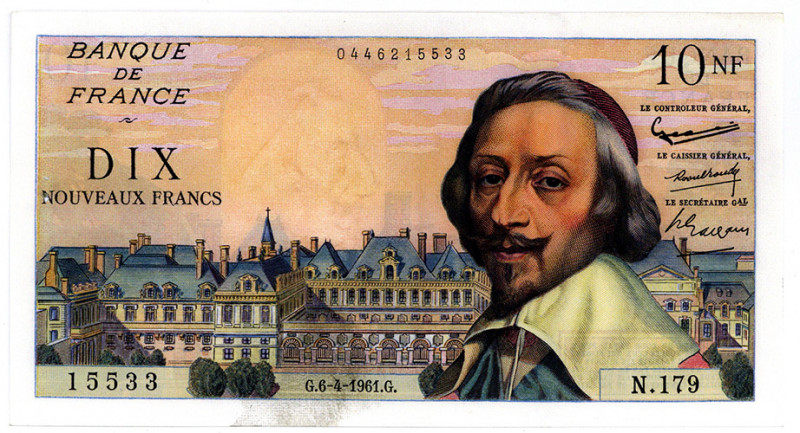 FRANKREICH, Banque de France, 10 Nouveaux Francs 06.04.1961.
II
Pick 142