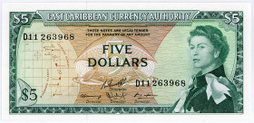 OSTKARIBISCHE STAATEN, East Caribbean Currency Authority, 5 Dollars ND(1965).
I
P.14h