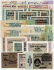 DEUTSCHES REICH BIS 1945, Geldscheine der Inflation, 1919-1924, 21 Scheine 1923, nur bessere Reichsbanknoten mit Varianten, dabei 500 Milliarden, 1 un...