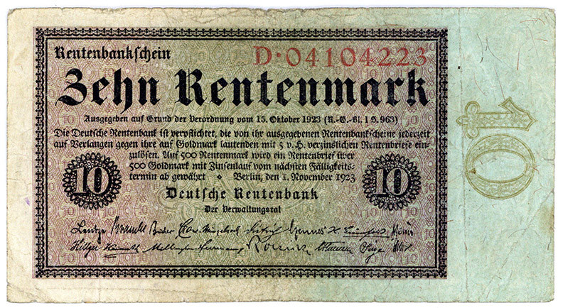 DEUTSCHES REICH BIS 1945, Ausgaben der Deutschen Rentenbank, 1923-1937, 10 Rente...