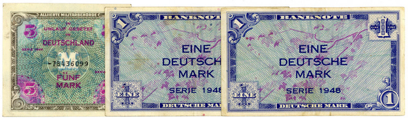 BUNDESREPUBLIK DEUTSCHLAND AB 1948, Noten der Bank Deutscher Länder, 1948-1949, ...