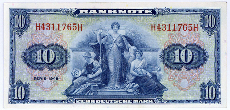 BUNDESREPUBLIK DEUTSCHLAND AB 1948, Noten der Bank Deutscher Länder, 1948-1949, ...