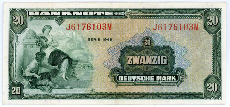 BUNDESREPUBLIK DEUTSCHLAND AB 1948, Noten der Bank Deutscher Länder, 1948-1949, ...