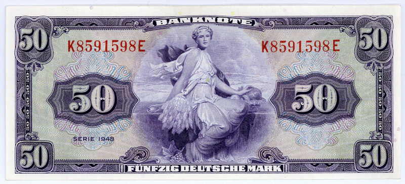 BUNDESREPUBLIK DEUTSCHLAND AB 1948, Noten der Bank Deutscher Länder, 1948-1949, ...