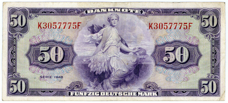BUNDESREPUBLIK DEUTSCHLAND AB 1948, Noten der Bank Deutscher Länder, 1948-1949, ...