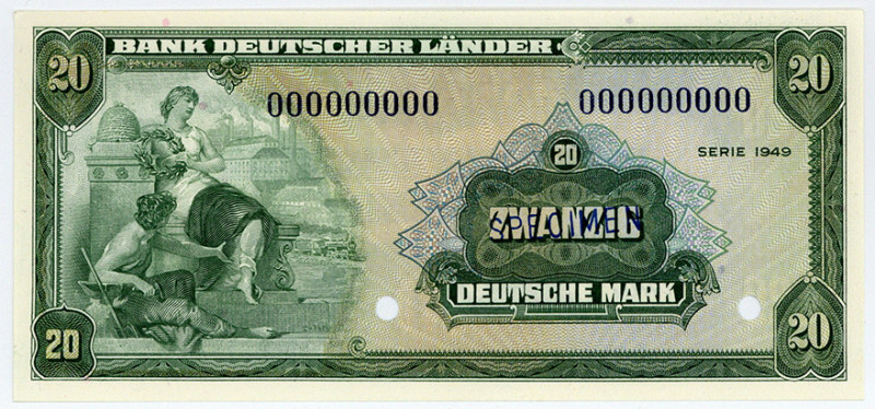 BUNDESREPUBLIK DEUTSCHLAND AB 1948, Noten der Bank Deutscher Länder, 1948-1949, ...