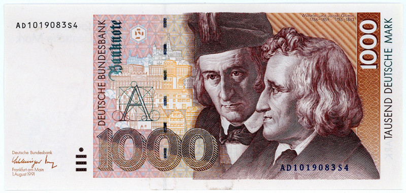 BUNDESREPUBLIK DEUTSCHLAND AB 1948, Noten der Deutschen Bundesbank, 1960-1999, 1...