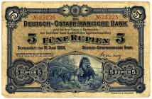 DEUTSCHE KOLONIEN, Deutsch-Ost-Afrika, 1905-1917, 5 Rupien 15.06.1905, Friedensausgabe.
III
Ros.900; Grab.DOA-1