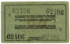 DEUTSCHE KOLONIEN, Deutsch-Ost-Afrika, 1905-1917, 5 Rupien 01.11.1915, Interims-Banknote. Serie E, Karton dunkelgrau mit blauen Fasern, ohne DOAB, Rs....