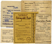 GEFANGENENLAGER, Litzmannstadt, Konzentrationslager. Lot mit 5 Dokumenten.