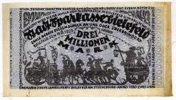 NOTGELD BESONDERER ART, Bielefeld, 3 Millionen Mark 11.08.1923, Leinen. Rand verfärbt, sonst I-.
II
Gra.79