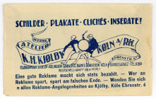 BRIEFMARKENNOTGELD, Köln, K.H.Kjölby. 10 Pfennig o.D. Germania.
I-
Ti3565.060.01