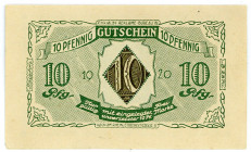 BRIEFMARKENNOTGELD, Köln, Math.Fegers. 10 Pfennig o.D. Ziffer.
I-
Ti3565.020.01