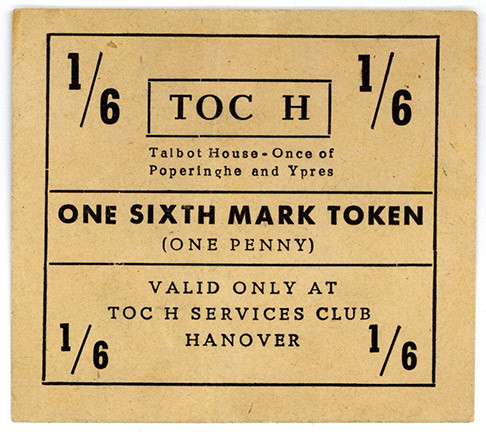 NIEDERSACHSEN, Hannover, TOC H Service Club. 1/6 Mark =1 Penny (britische Besatz...