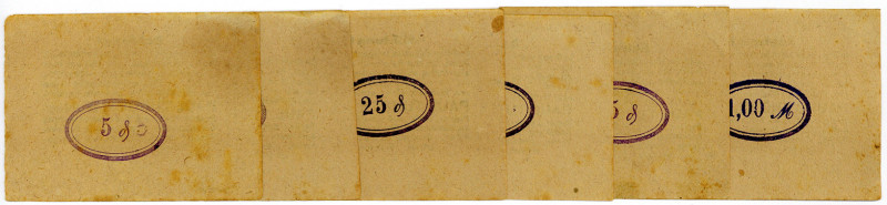 SCHLESIEN, Wohlau, Paul Tunger. 2, 10, 25, 50, 75 Pfennig, 1 Mark o.D. Erh.5x I-...