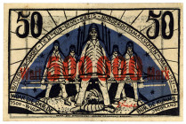 SCHLESWIG-HOLSTEIN, Norderdithmarschen, Kreis. 500.000 Mark o.D. Üdr. auf 50 Pfennig 'KREIS'.
I-
Ke.3953b