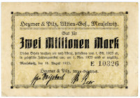 THÜRINGEN, Meuselwitz, Heymer & Pilz AG. 2 Millionen Mark 16.08.1923-01.10.1923! (01.11.1923).
III
Ke.3542