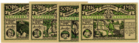 WESTFALEN, Vlotho, Heinrich Meyer Verlag. 10, 25, 50 Pfennig, 1 Mark o.D., 4 Scheine.
I
Gra.1364.1