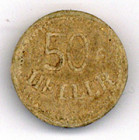 TSCHECHOSLOWAKEI, Landskron, Stadt. 50 Heller 01.10.1914. Münze aus Pappe.
I-
