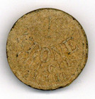 TSCHECHOSLOWAKEI, Landskron, M.Pam & Co. 1 Krone 01.10.1914. Münze aus Pappe.
I-