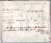 DOKUMENTE, Relense (Erbvermächtnis) auf Pergament vom 8. Juni 1853 des Ehepaares John und Maria Joplins. Mit Steuermarke und Lacksiegeln, gefaltet. 43...