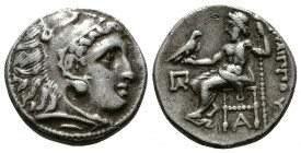 Kings of Macedon, Philip III Arrhidaios (323-317 BC). AR Drachm. In the types of Alexander III. Kolophon, c. 322-319 BC
4.20g 18mm