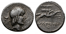 L. Capurnius Piso Frugi, 90 BC. AR Denarius.
3.35g 19mm