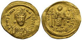 JUSTINIAN I (527-565). Solidus. Constantinople.
4.42g 23mm