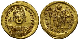 JUSTINIAN I (527-565).Solidus. Constantinople.
4.41g 21mm