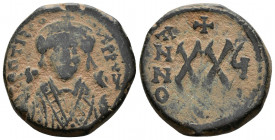 Maurice Tiberius. (582-602) 20 Nummi. Theoupolis (Antioch) AE
7.94g 23mm