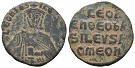 Leo VI (886-912 AD). AE Follis Constantinople 
5.05g 24mm