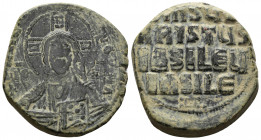 Time of Constantine IX, circa 1042-1055. Anonymous AE follis , Constantinopolis.
10.89g 27mm