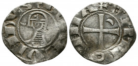 CRUSADERS, Antioch. Bohémond III (1163-1201) AR Denier 
0.80g 18mm