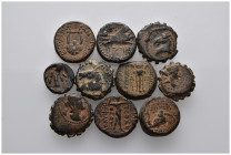 10 Ancient Bronze Pieces
(32,29gr)