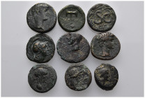 9 Ancient Bronze Pieces
(35,08gr)