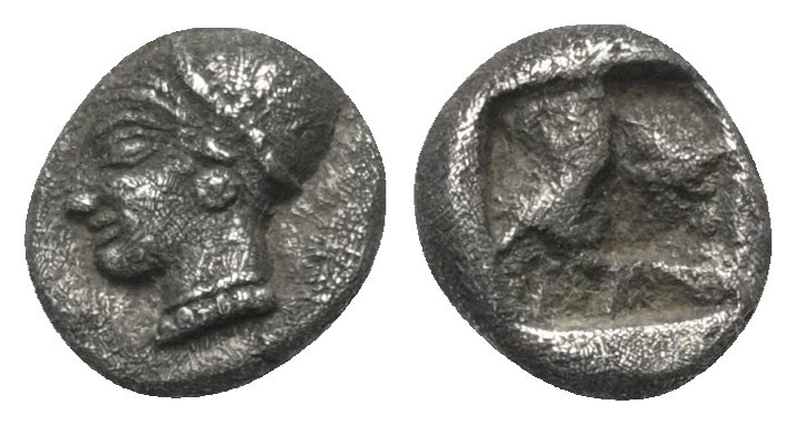 Ionien. Phokaia.

 Diobol (Silber). Ca. 510 - 494 v. Chr.
Vs: Archaischer Kop...