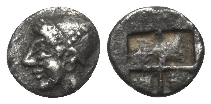Ionien. Phokaia.

 Diobol (Silber). Ca. 510 - 494 v. Chr.
Vs: Archaischer Kop...