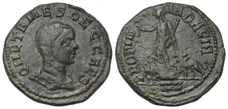 Dakien. Herennius Etruscus (251 n. Chr.).

 Bronze.
Vs: Büste mit Paludament ...
