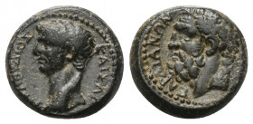 Lydien. Sardeis. Claudius (41 - 54 n. Chr.).

 Bronze.
Vs: Kopf links.
Rs: Kopf des Herakles links.

15 mm. 3,57 g. 

RPC 2996; GRPC 362.
 Fa...