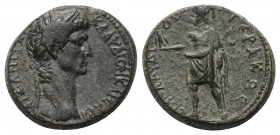 Phrygien. Aizanoi. Claudius (41 - 54 n. Chr.).

 Bronze.
Vs: Kopf des Claudius mit Lorbeerkranz rechts.
Rs: Zeus mit Adler und Szepter nach links ...
