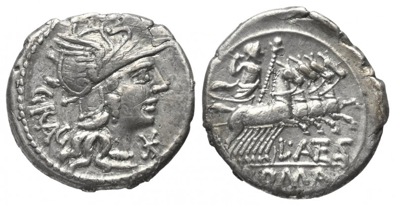 L. Antestius Gragulus.

 Denar (Silber). 136 v. Chr. Rom.
Vs: GRAG. Kopf der ...