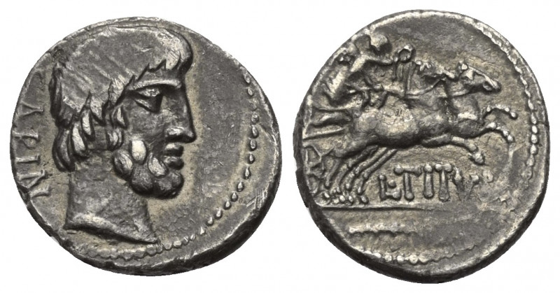 L. Titurius Sabinus.

 Denar (Silber). 89 v. Chr. Rom.
Vs: SABIN. Bärtiger Ko...
