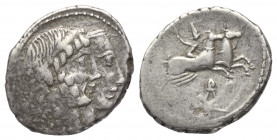 C. Censorinus.

 Denar (Silber). 88 v. Chr. Rom.
Vs: Kopf des Apollo mit Lorbeerkranz nach rechts.
Rs: L CENSOR. Marsyas mit erhobener Rechter und...