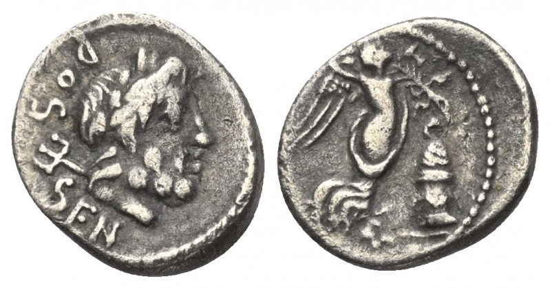 L. Rubrius Dossenus.

 Quinar (Silber). 87 v. Chr. Rom.
Vs: DOSSEN. Kopf des ...