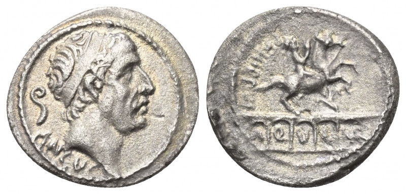 L. Marcius Philippus.

 Denar (Silber). 56 v. Chr. Rom.
Vs: ANCVS. Kopf des A...