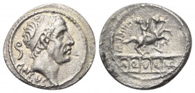 L. Marcius Philippus.

 Denar (Silber). 56 v. Chr. Rom.
Vs: ANCVS. Kopf des Ancus Marcius mit Diadem rechts, im Feld links Augurenstab.
Rs: A - Q ...