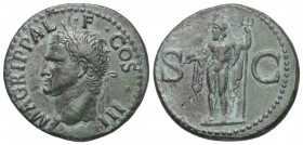 Agrippa (gest. 12 v. Chr.).

 As. 37 - 41 n. Chr. (unter Caligula).
Vs: M AGRIPPA L F COS III. Kopf des Agrippa mit Corona rostrata links.
Rs: S -...